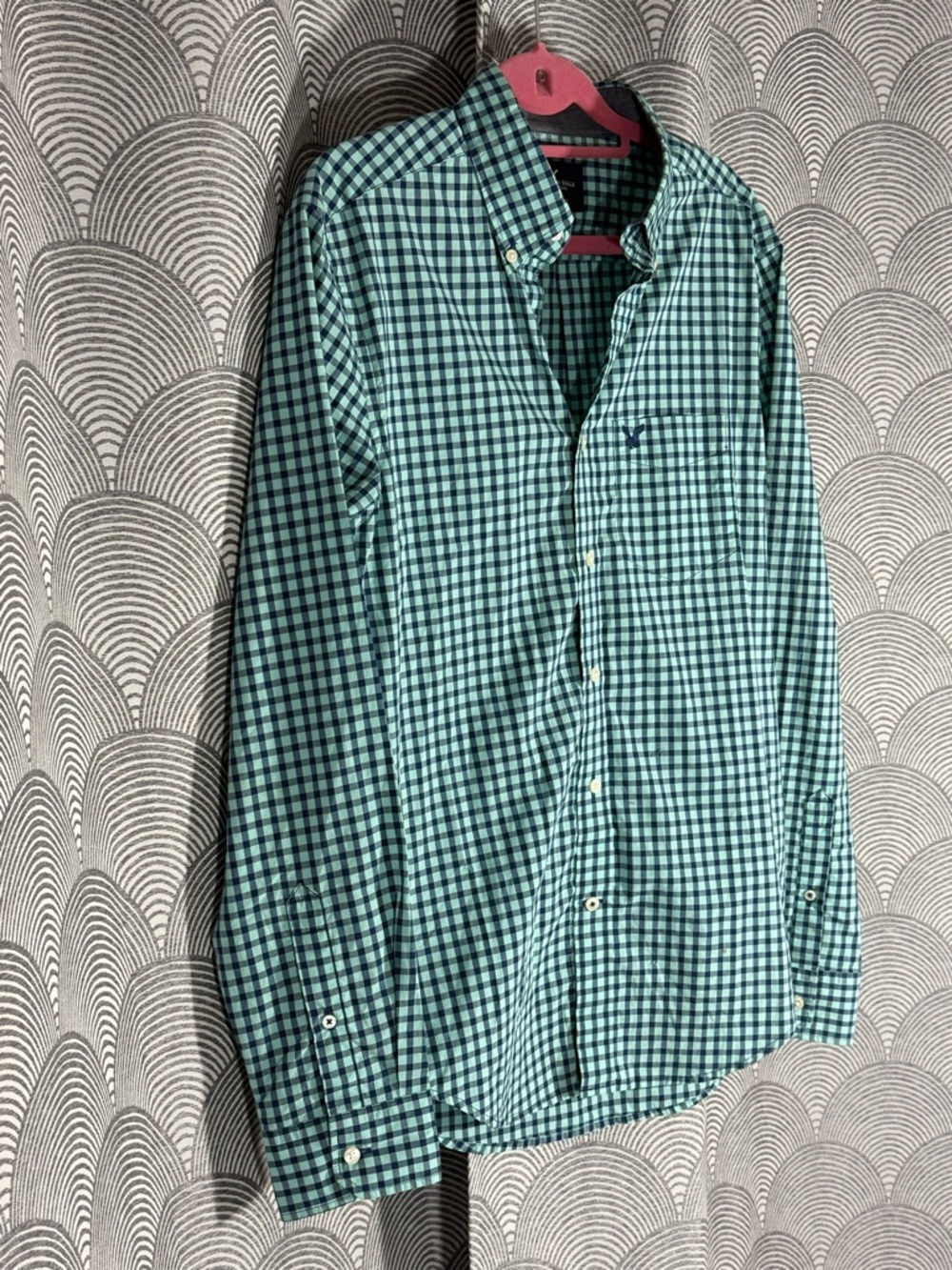 American Eagle Outfitters Gingham Button-Down Shirt